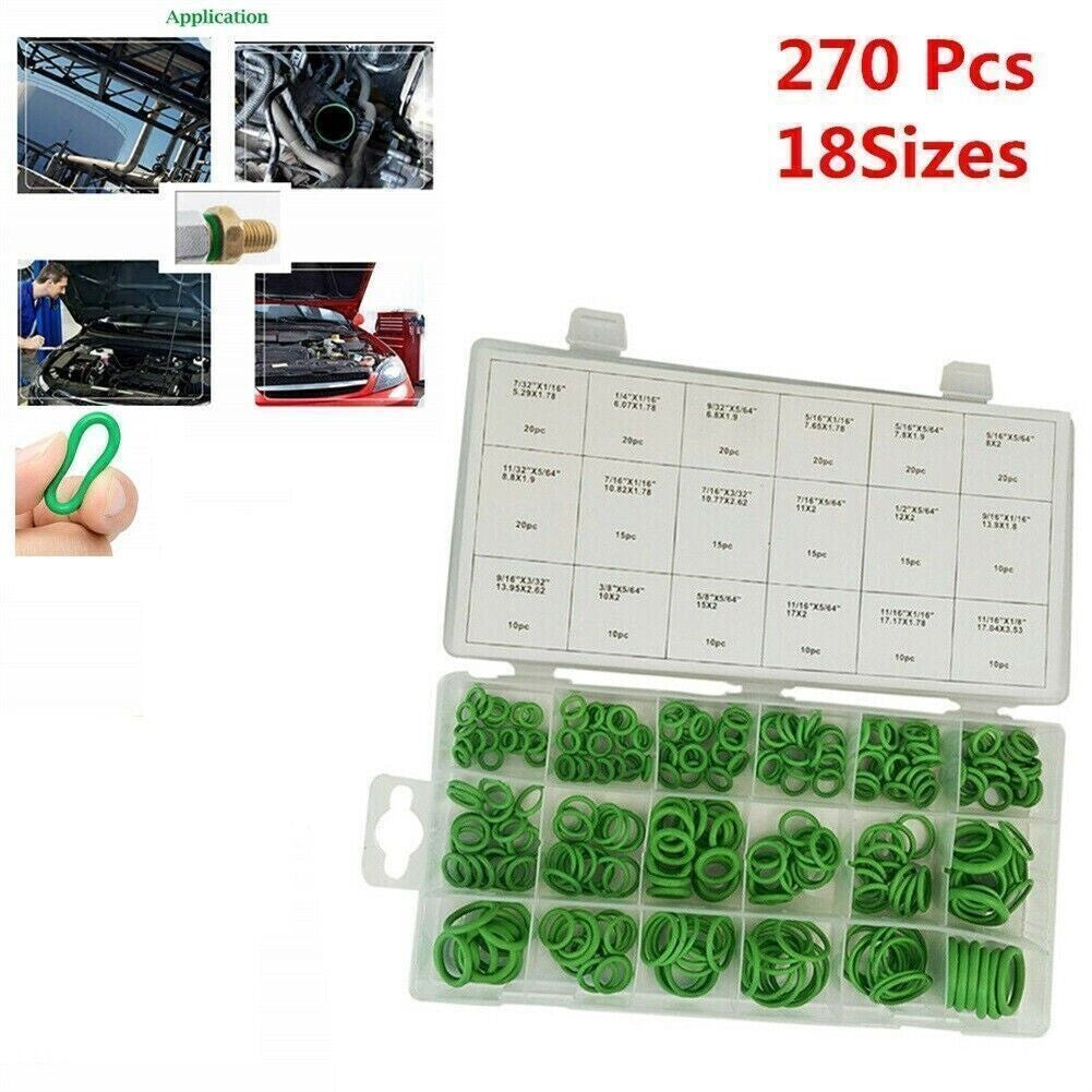 O-Ring Washer 270PCS High-temperature Resistant Rubber Automotive Seal-Set