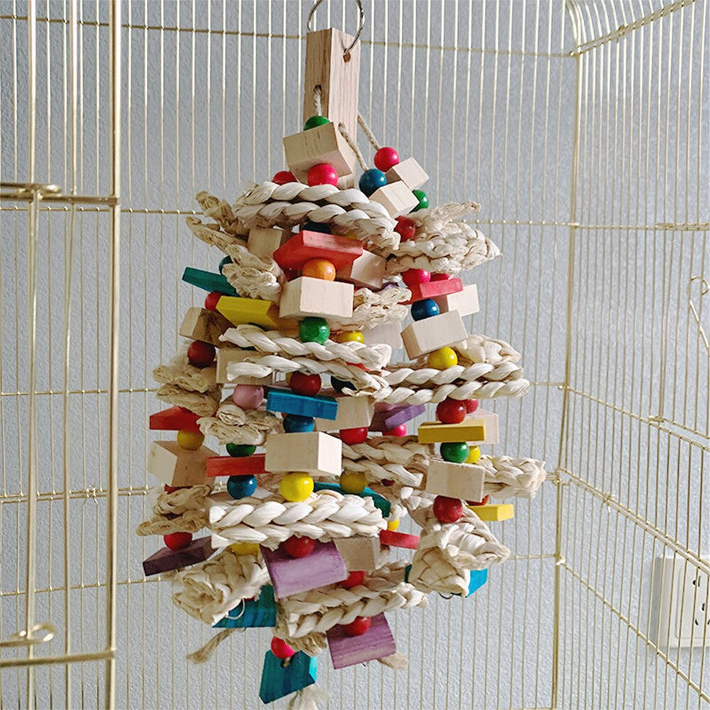 Chewing Biting Toys for Large Parrots – Bird Cage Accessories for Grey Macaws