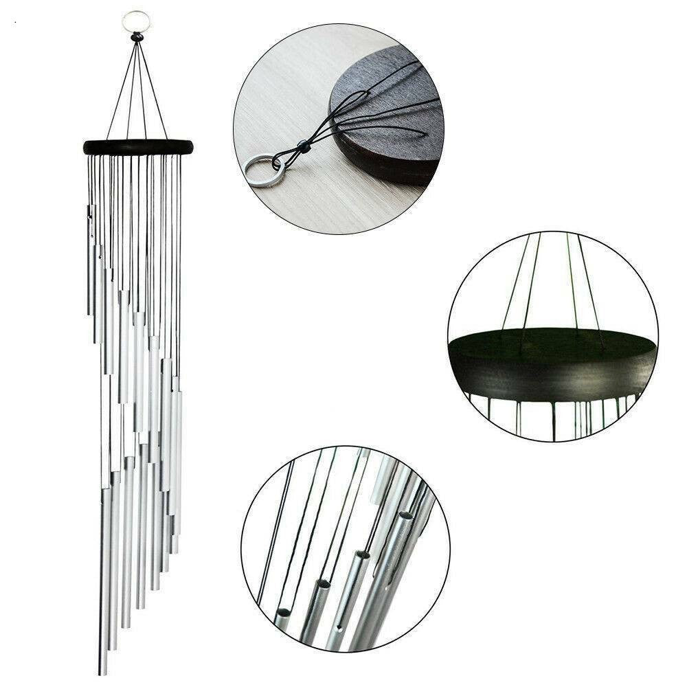 Large Wind Copper Bells Chimes Garden Yard Outdoor Home Decor Tubes Ornament FAM