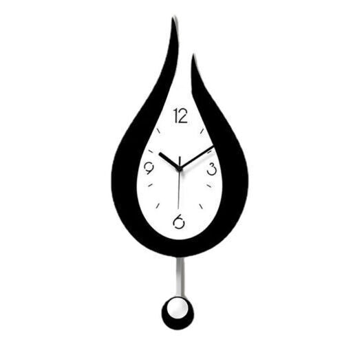 Silent Acrylic Wall Clock Waterdrop Pendulum Design Modern Home Decoration