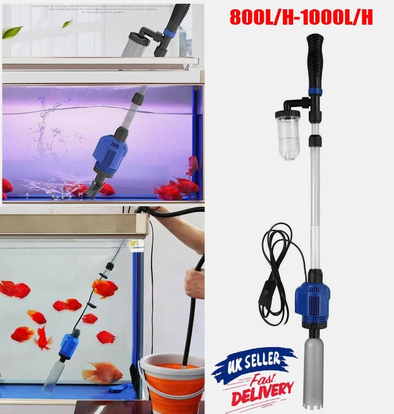 Aquarium Gravel Battery Fish Tank Vacuum Siphon Syphon Cleaner Filter Pump