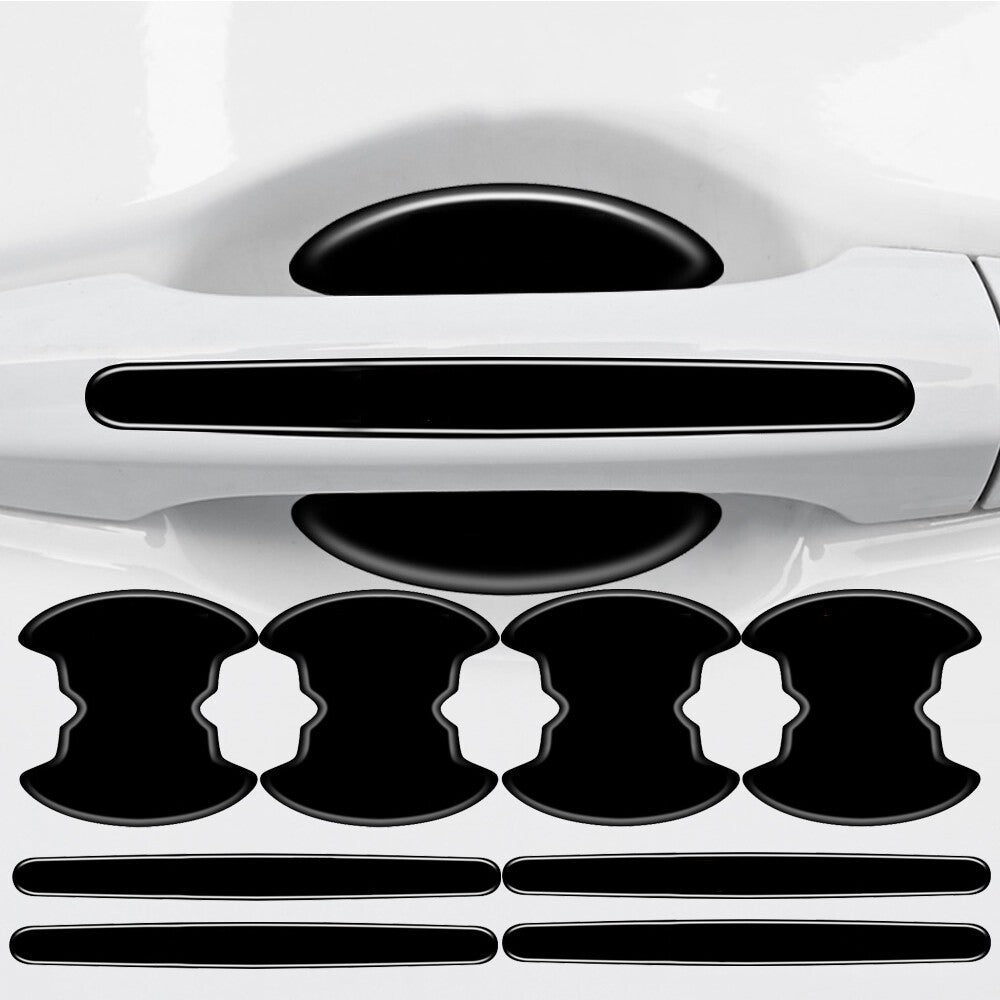 8Pcs Universal Black Car Door Handle Anti-Scratch Protector Sticker Cover Guard