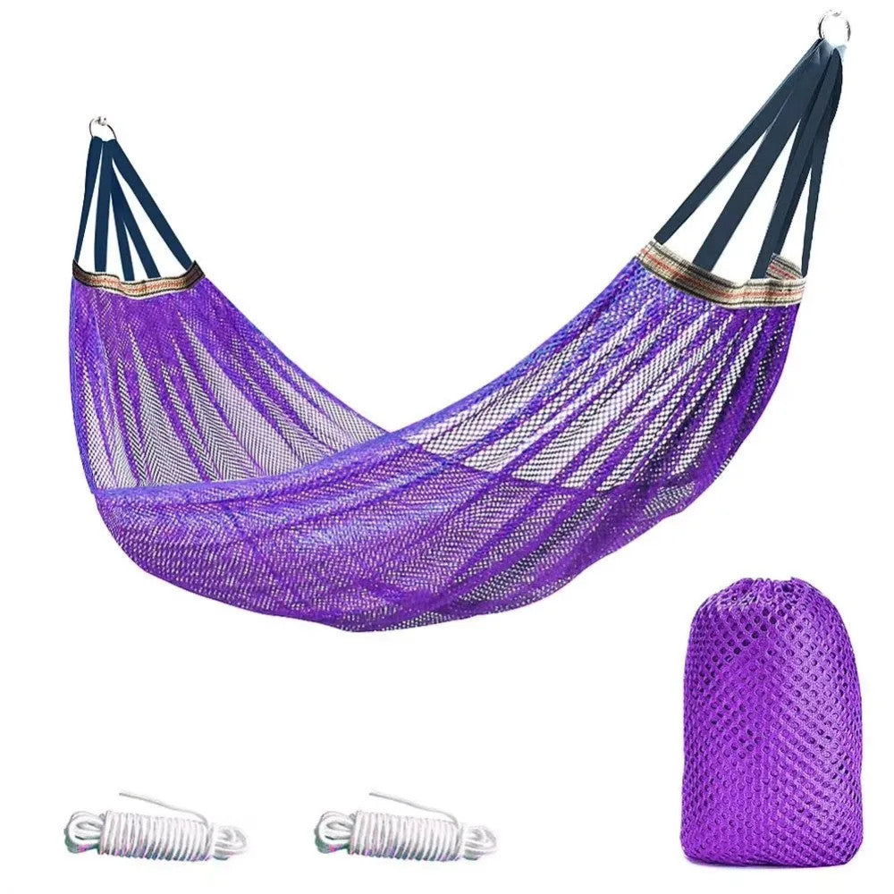 Portable Mesh Hammock Breathable Cooling Ice Silk Hanging Bed Large.*