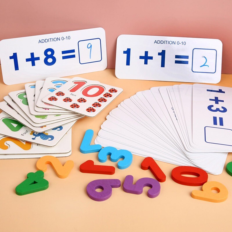 Children Toy Montessori Educational Maths Game Numbers ,Counting Sticks Gift 3+
