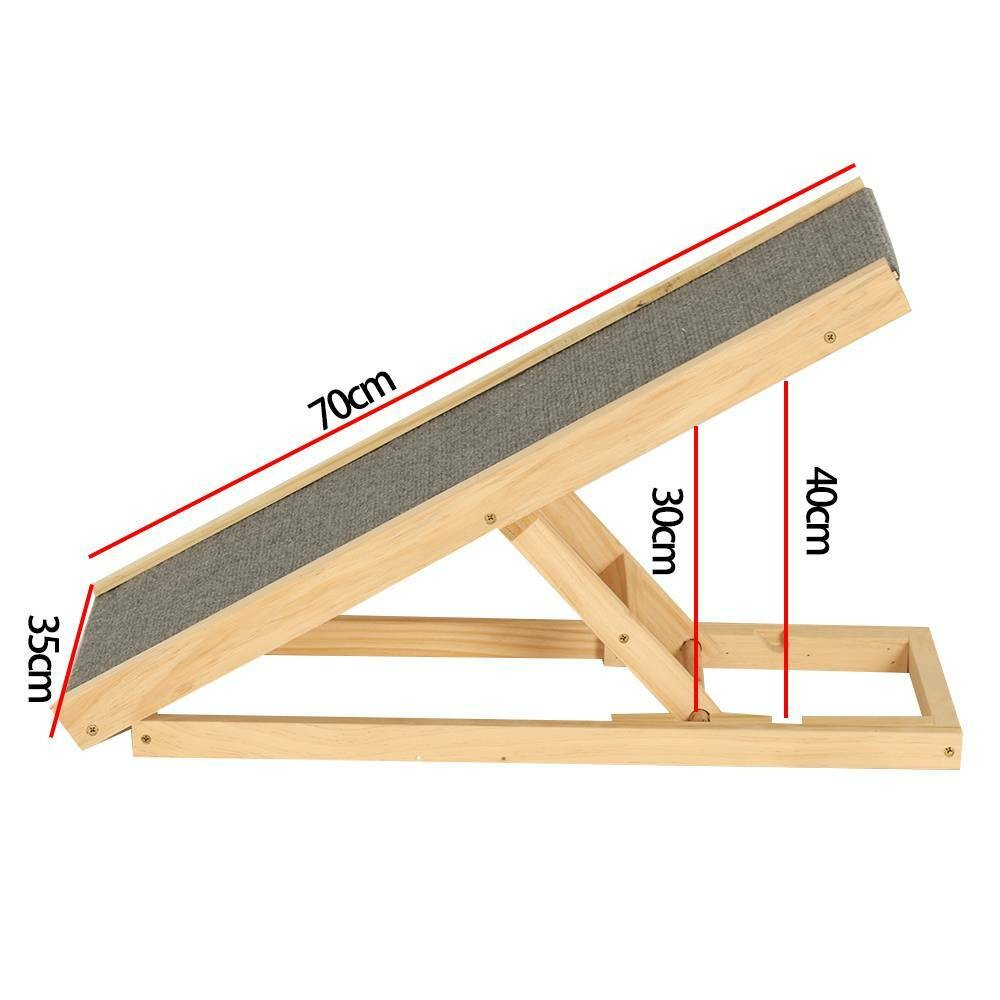Adjustable Heights Dog Pet Ramp Foldable Stairs Non-Slip Ramp for Car Bed Sofa