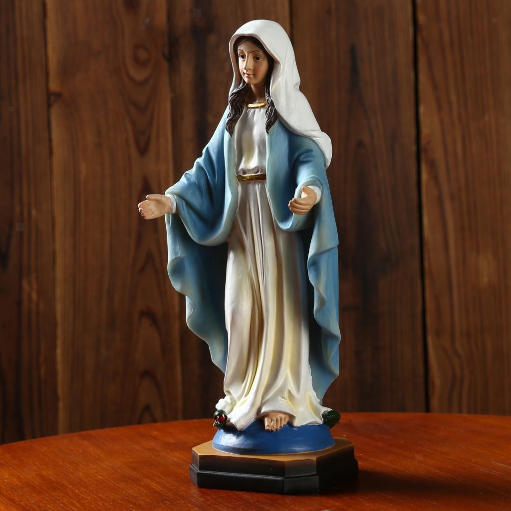 Blessed Saint Virgin Mary Statue Figure Our Lady of Loudes Figurine Sculpture