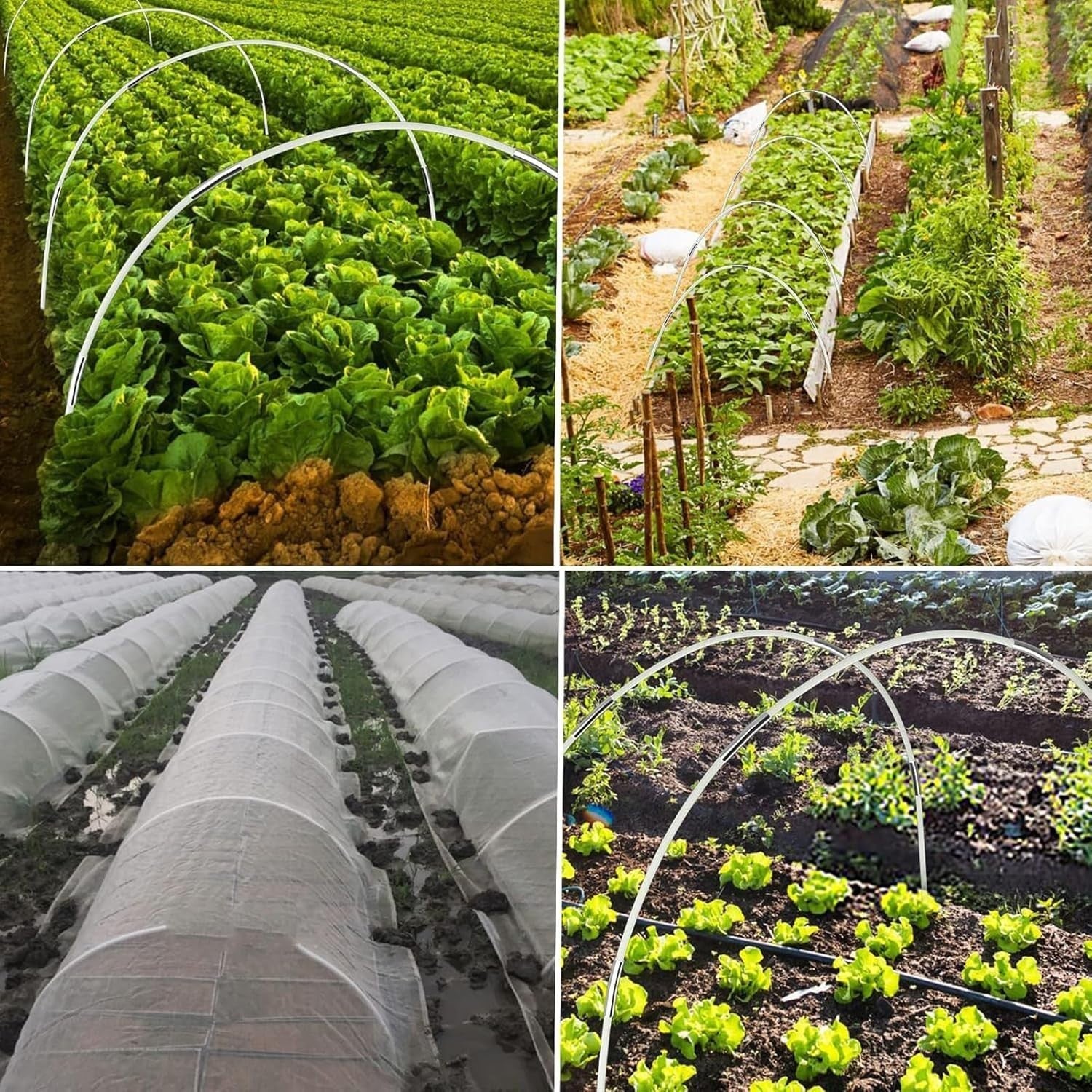90PCS Greenhouse Hoops for Netting Garden Grow Tunnel Frame Plant Support Hoops