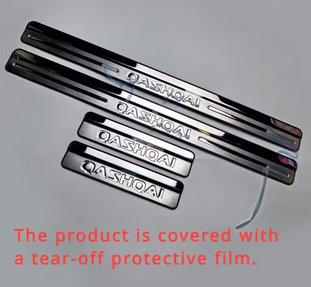 For Nissan Qashqai Door Entry Guards 4PCS Stainless Chrome Sill Protectors