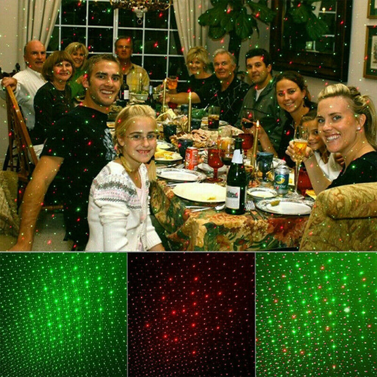 Christmas LED Moving Laser Projector Light Xmas Party Outdoor Landscape Lamp