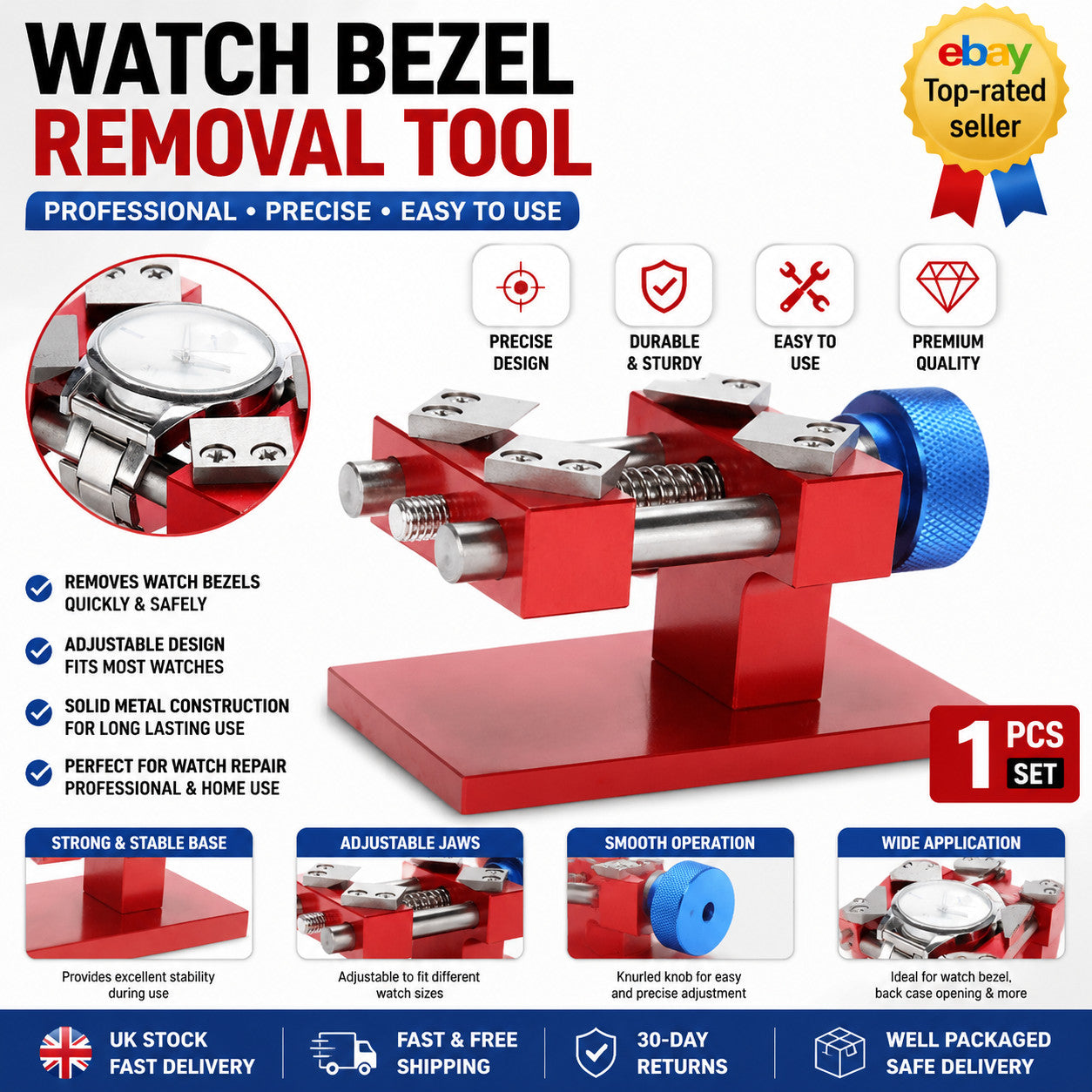 Workbench Watch Bezel Removal Tool Red Watch Bezel Opener  Watch