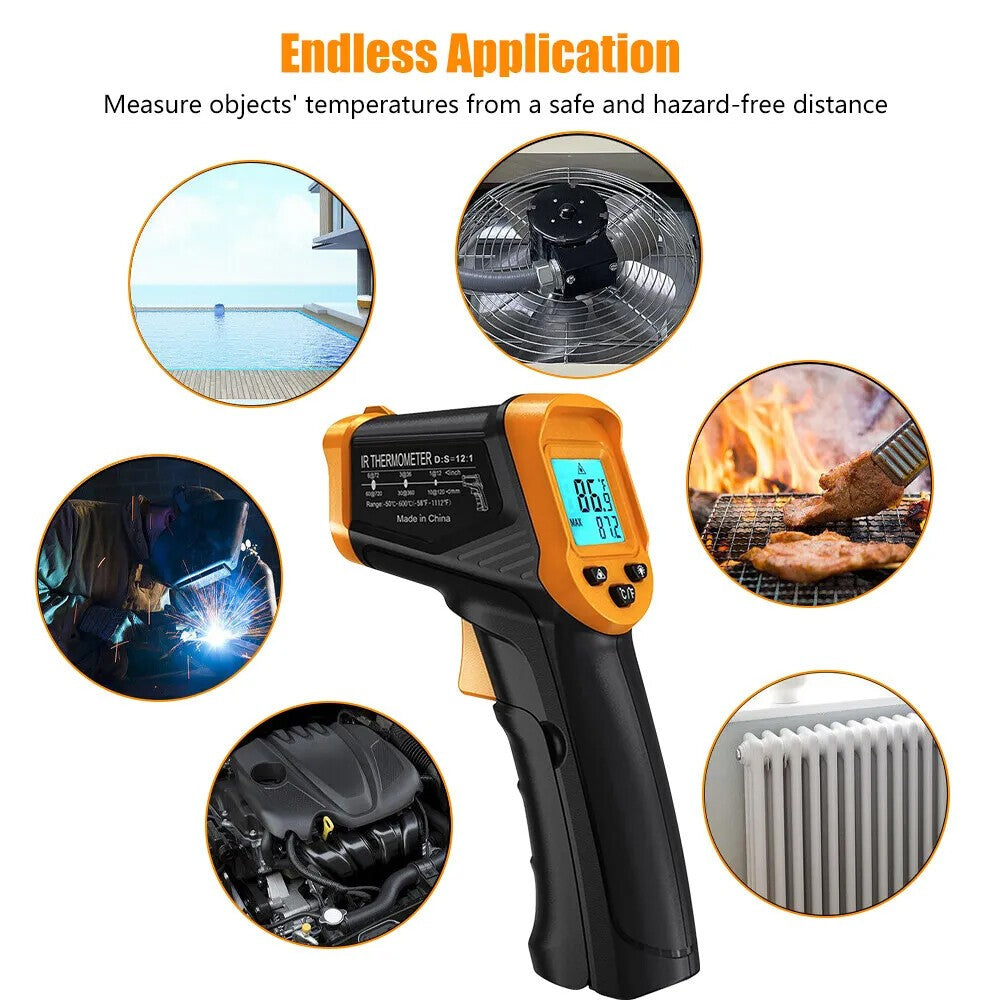 Handheld Infrared Thermometer Non-Contact Digital Laser Temperature Gun Probe UK