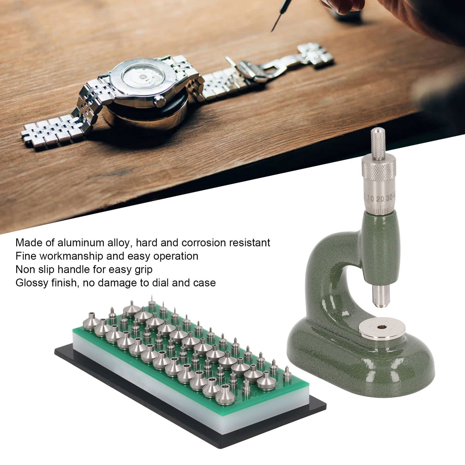 Watch Repair Tool Watch Case Closer Set Kit With 48pcs Dies Jewelling Tool