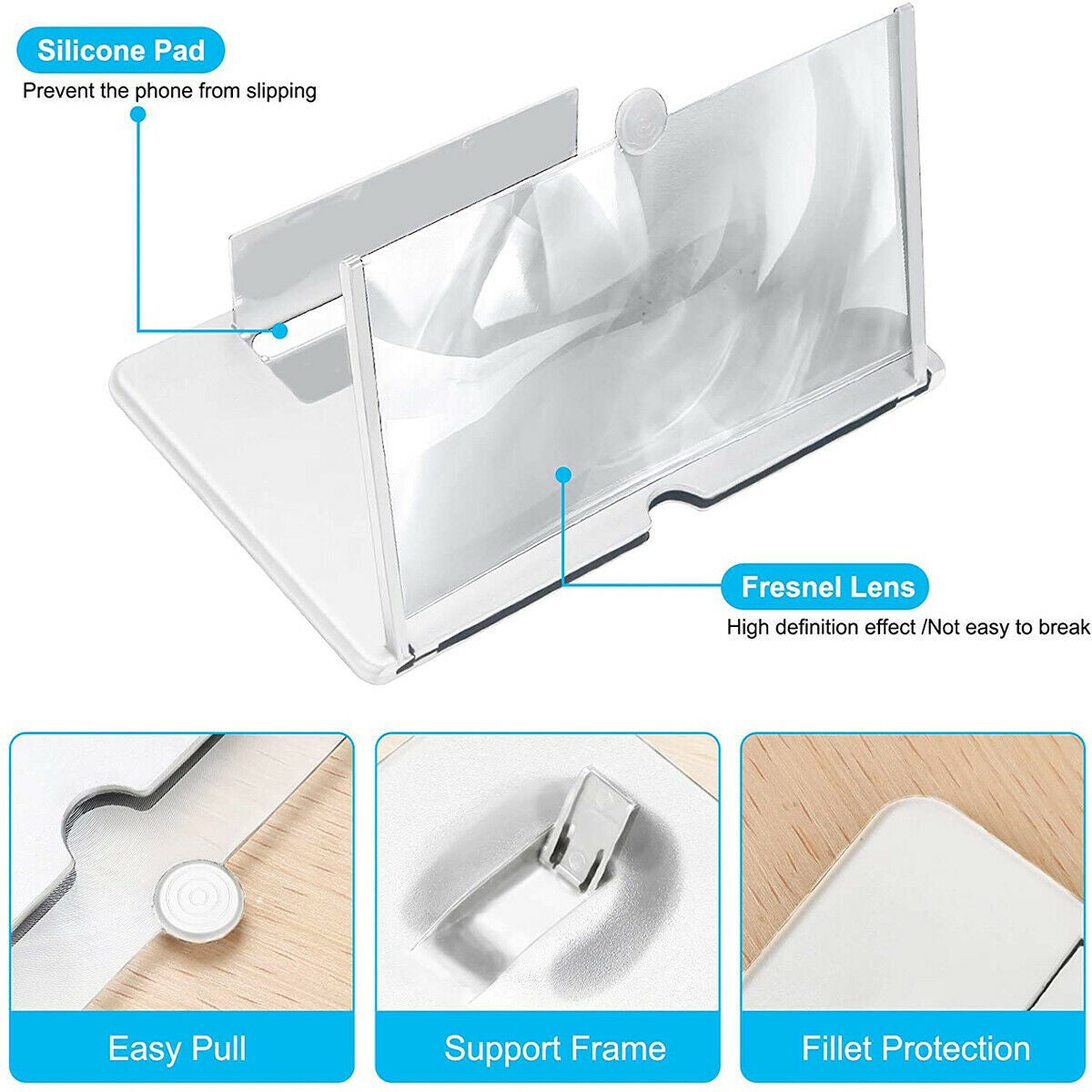 Screen Magnifier 2026 Version, 10-18 Inch 3D HD Mobile Phone Magnifier Screen