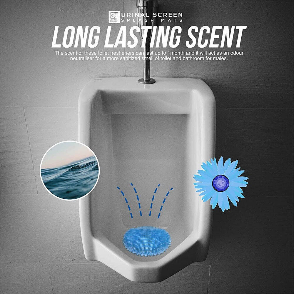 10Pcs Urinal Screen Mat Pad Deodoriser Anti Splash Toilet Fresh Fragrance UK