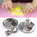 12Pcs Round Biscuit Cookie Cutters Cake Mould Sugarpaste Decorating Pastry LT