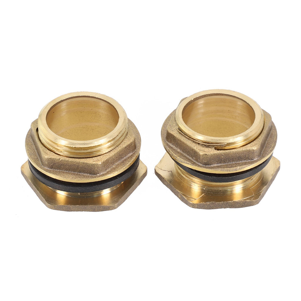 2x Water Butt Water And Connector Brass Bib Tap With Click Lock Fitting