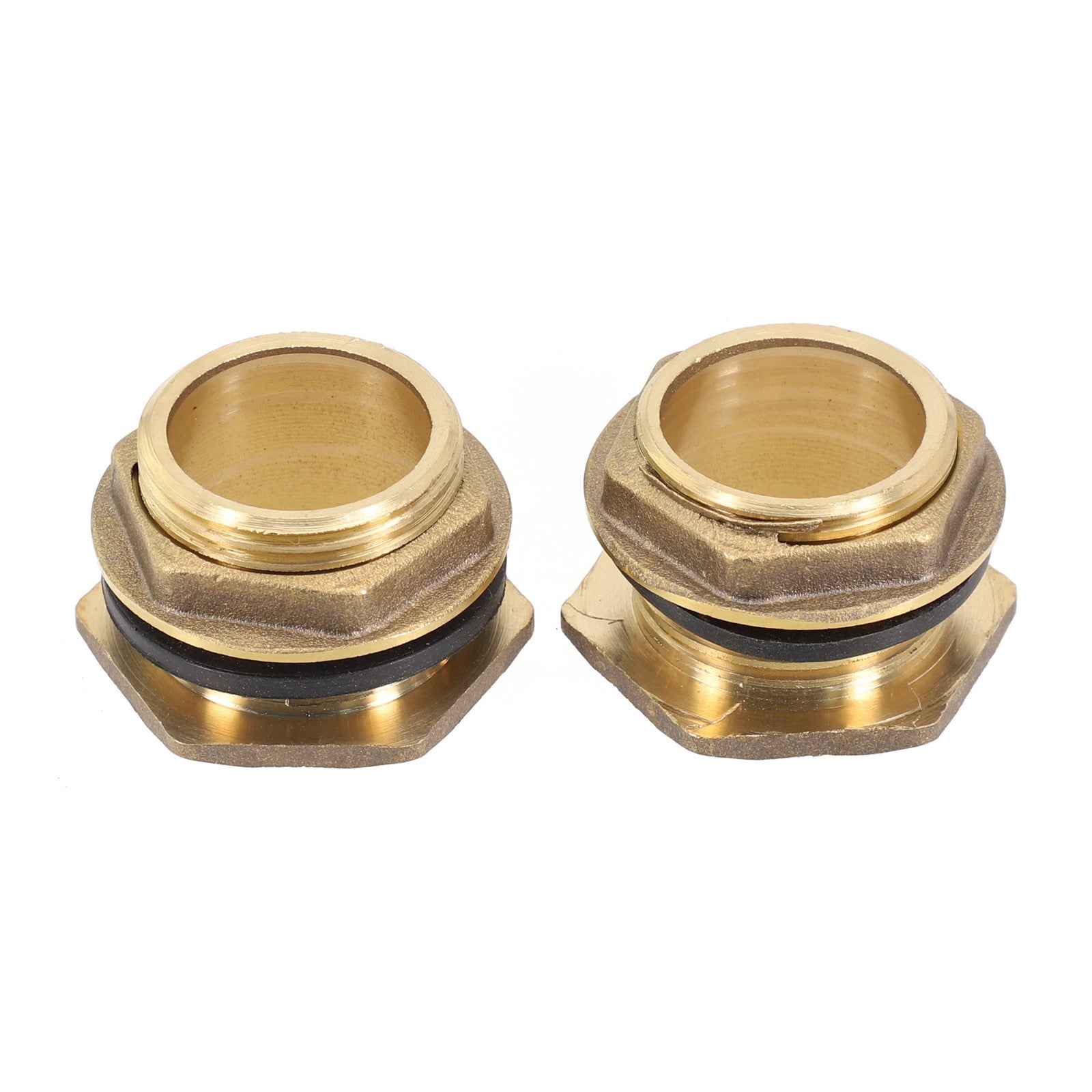 2x Water Butt Water And Connector Brass Bib Tap With Click Lock Fitting