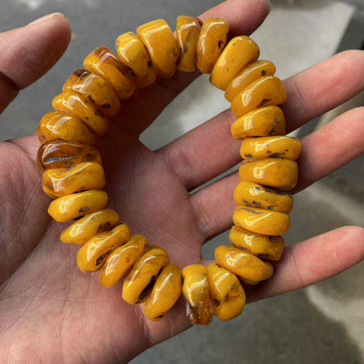 AMBER BRACELET Gift Baltic Amber Beads Chunky Ladies Fancy Calming Lucky