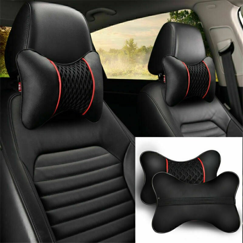 2Pcs Premium Car Headrest Pillow Neck Support Cushion Pad For Auto Seat UK