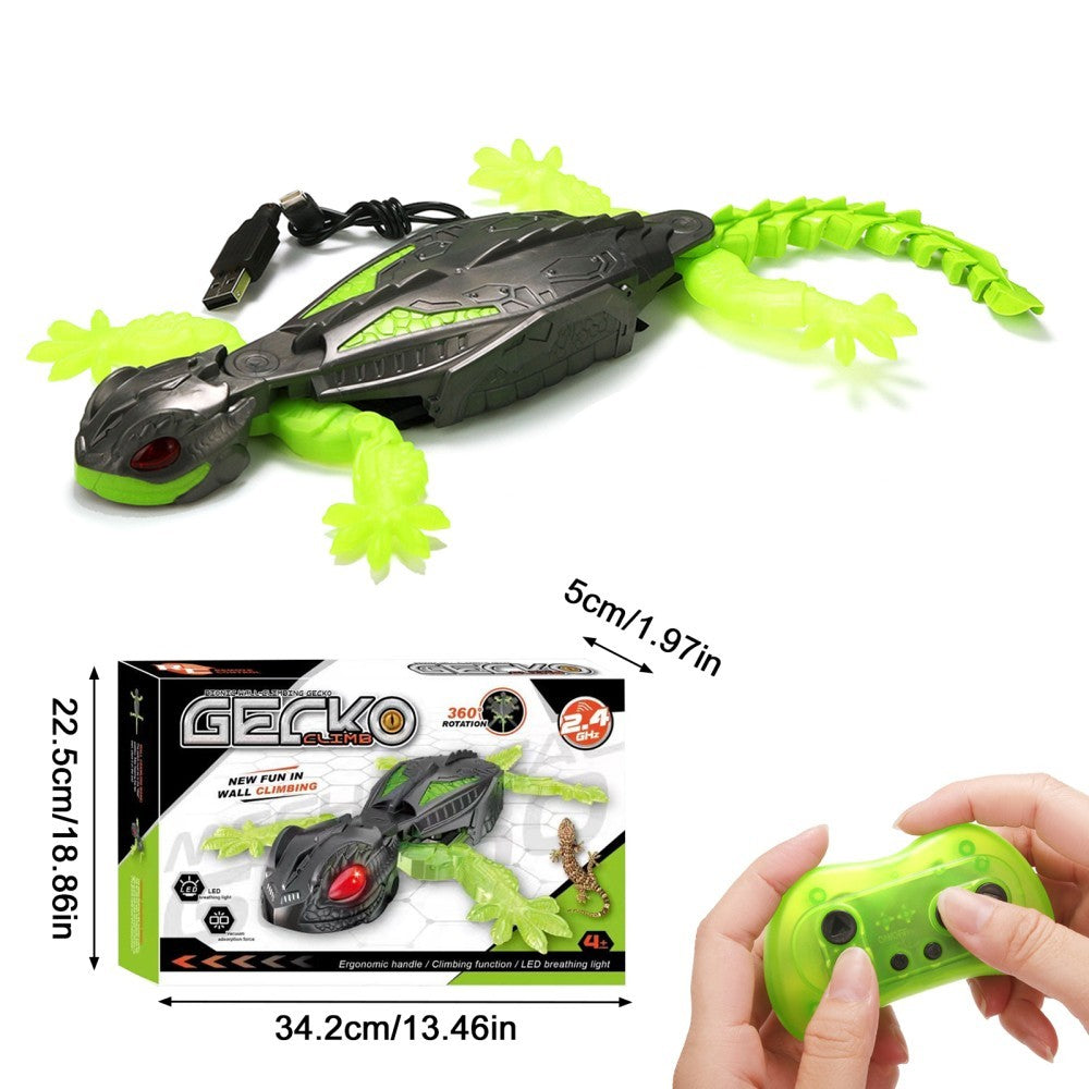 Wall Climbing Gecko Toy Rechargeable RC Robot-Drives on Walls Kids Gift Xmas