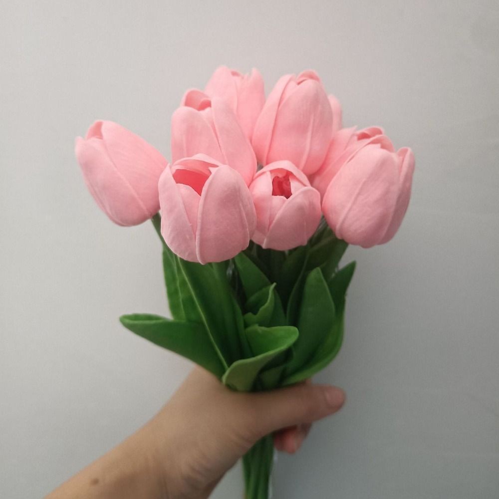 10 Pack Artificial Tulip Flower LED Lamp Bedroom Atmosphere Night Light Gift
