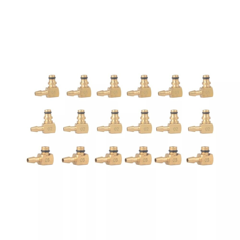 36X Common Rail Leak Off Test Kit 6 Cylinder Diesel Injector Flow Meter Adaptor