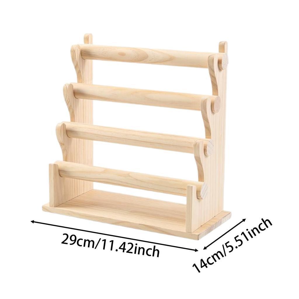 Wooden Hair Rope Bracelet Holder Bangles Jewelry Display Organizer Stand