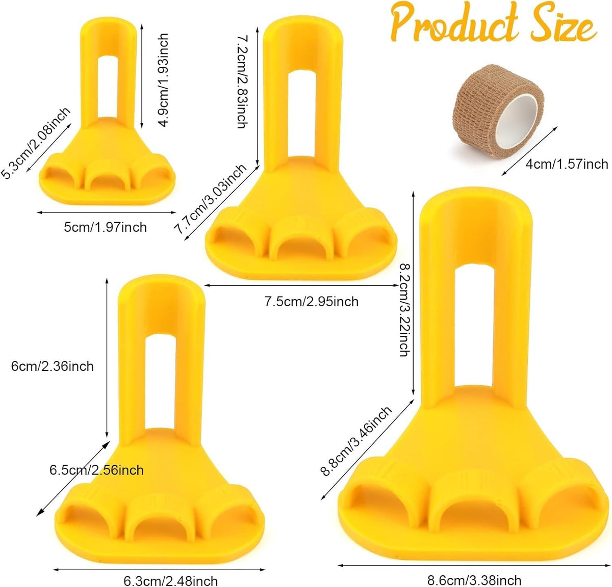 4-Piece Poultry Leg Splint Set with Holes- Professional Bumble Foot Treatment