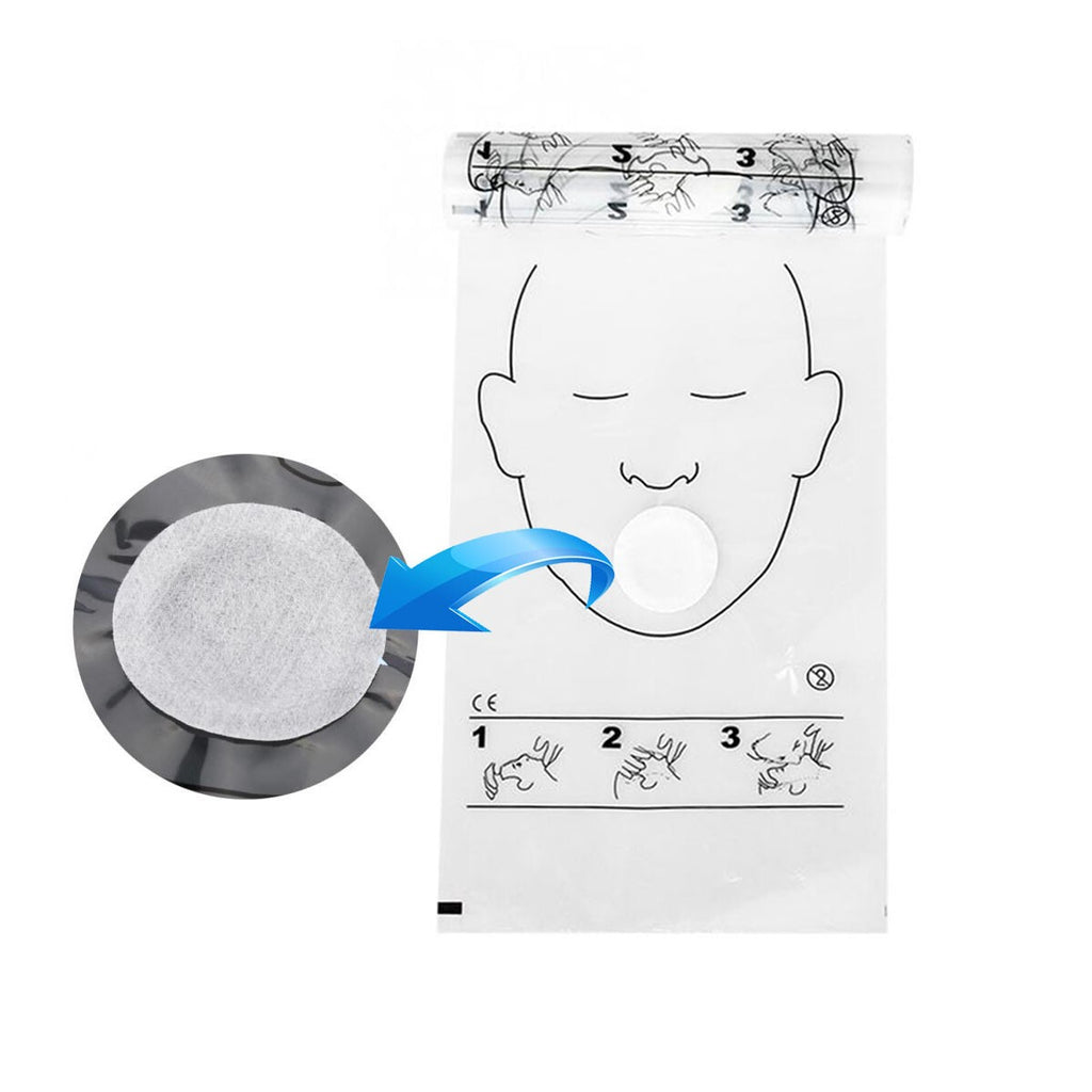 20 rolls 36pcs/roll DISPOSABLE ARTIFICIAL CPR MASK TRANSPARENT CPR FACE SHIELD