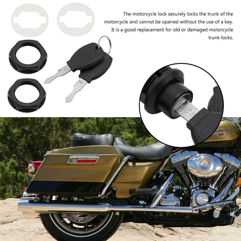 1Set Motorcycle Saddlebag Lock Hard Saddle Bag Hardware Universal