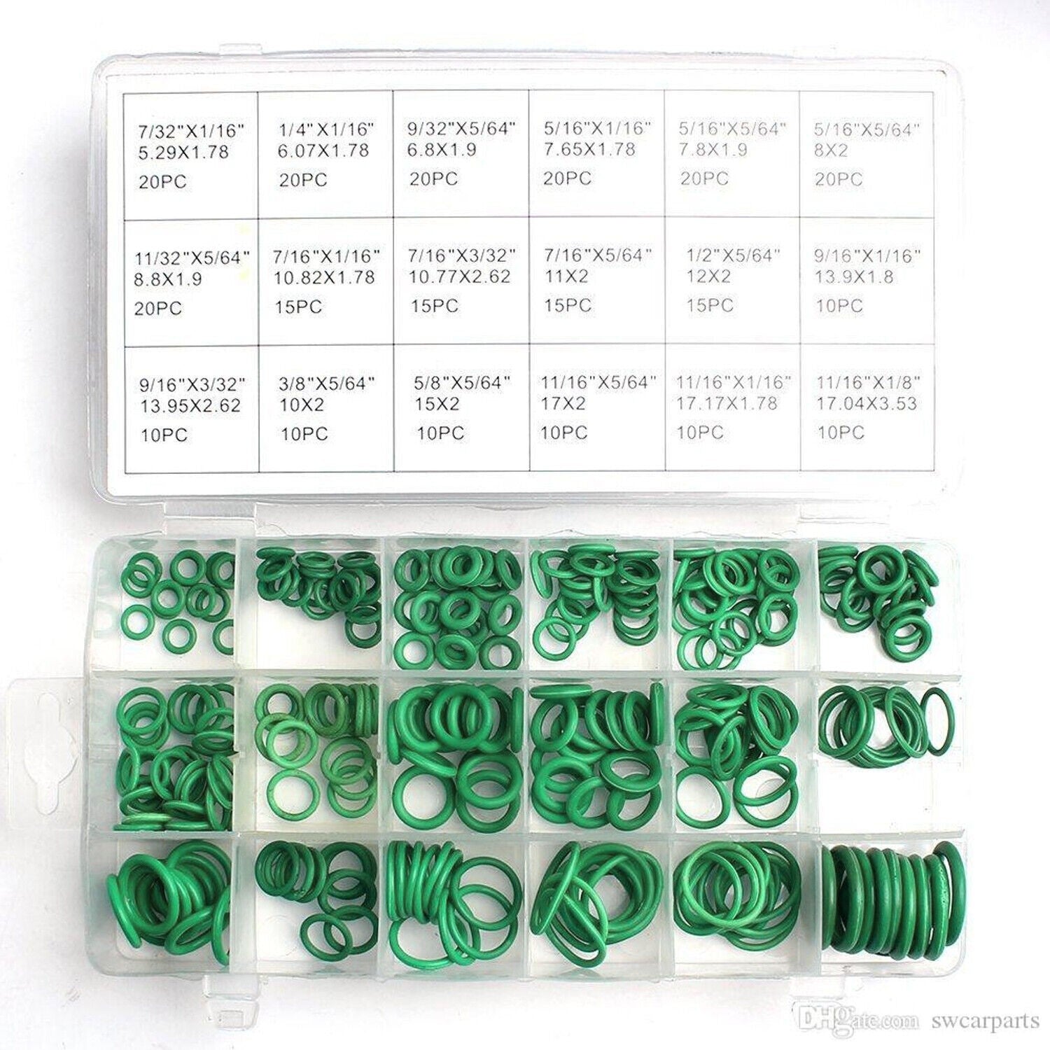 270X Rubber O Ring Fluorine Assortment Set Universal Oil Gasket Seal Kit Box UK