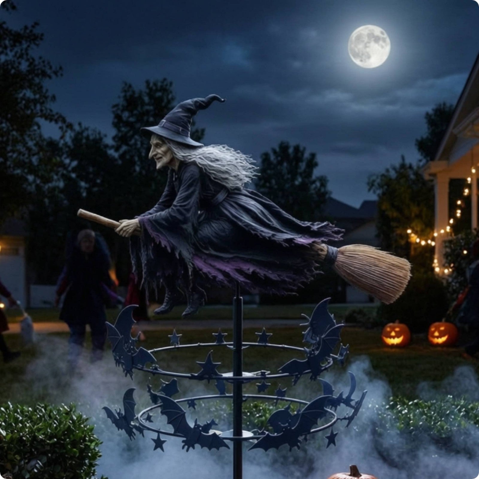 Witch Wind Stunning Lawn Ornament Outdoor for Flower Bed