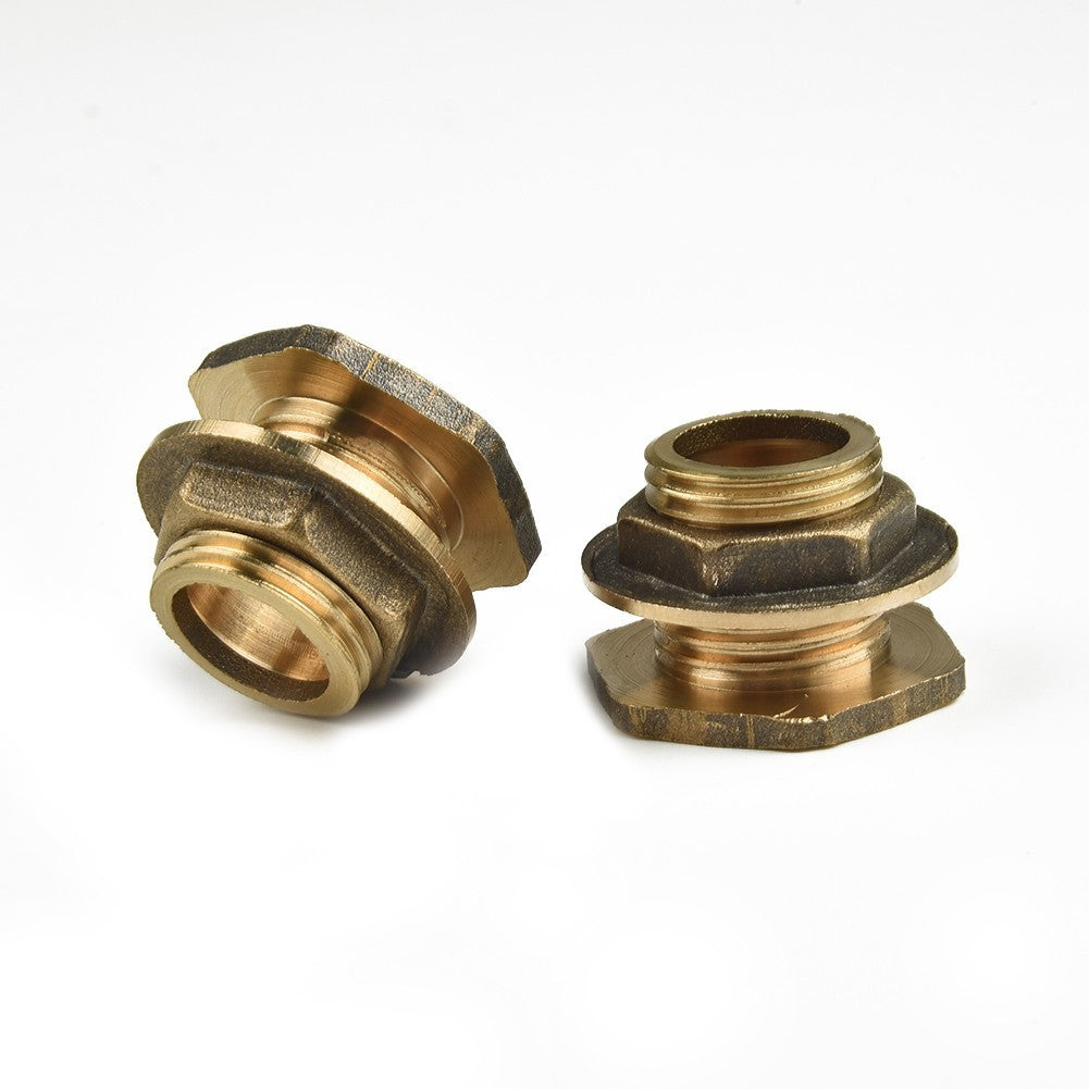 2x Water Butt Water And Connector Brass Bib Tap With Click Lock Fitting