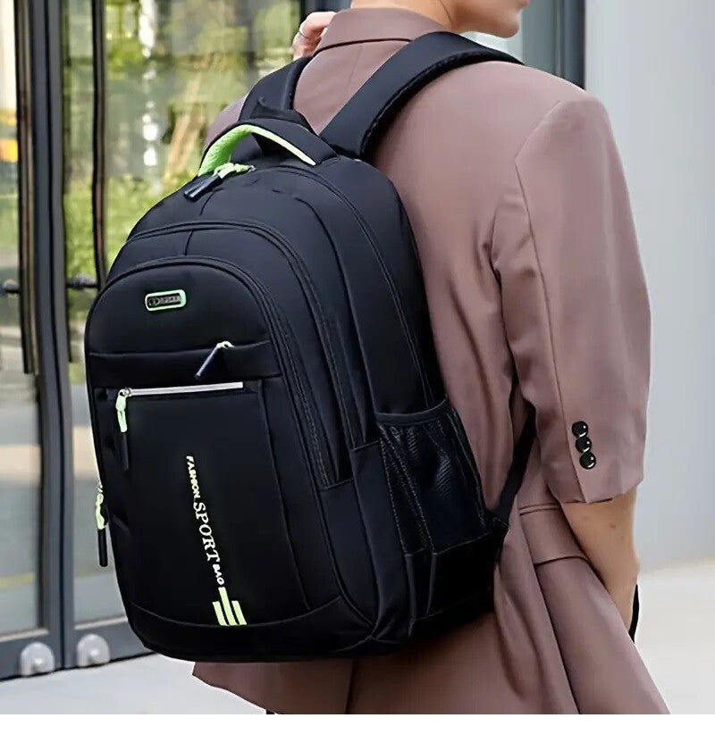 Black Backpack Rucksack Large Upgraded Mens Womens Bag Travel Work School Sports