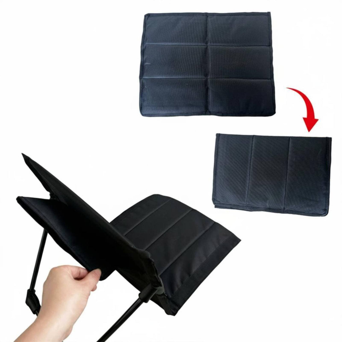Foldable Ground Chair With Back Support Backrest Floor Seat for Camping, Picnic