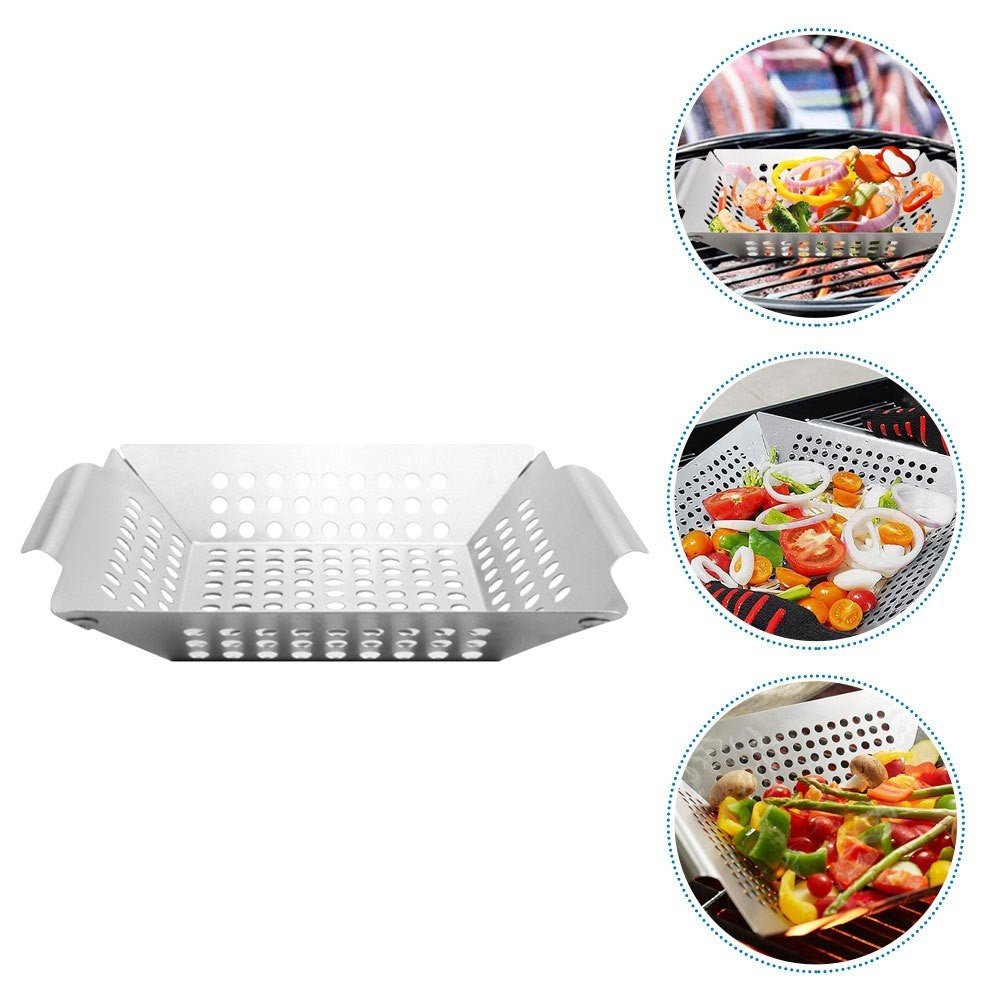 Grill Accessory Reusable Bbq Pan Barbecue Tray Cooking Accessories