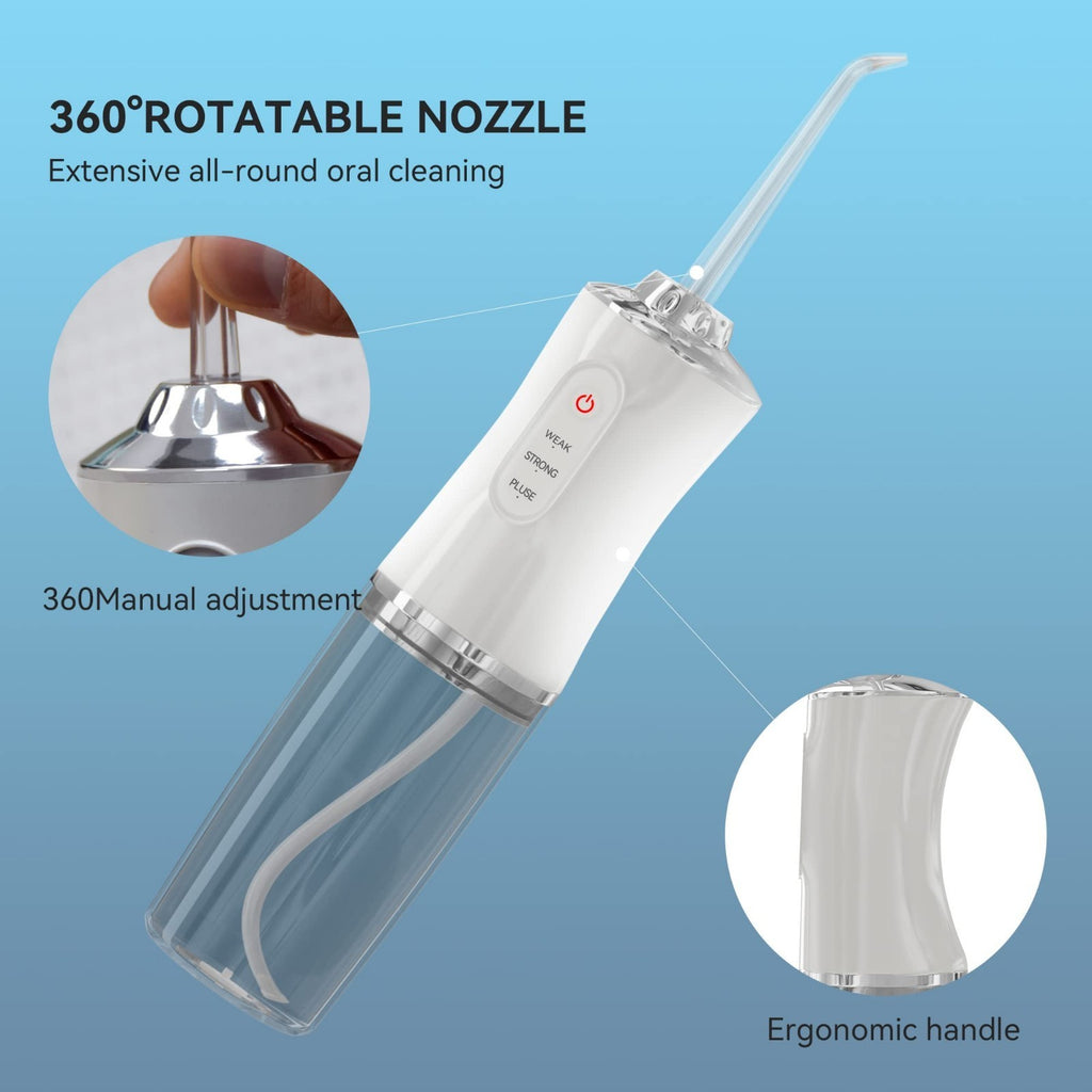 Cordless Dental Water Flosser with Jet 4 Tips Floss Oral Cleaner Irrigator Teeth