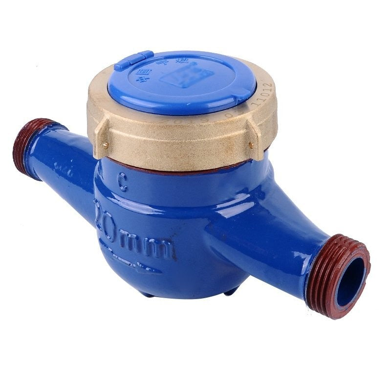 3/4" Cold Water Meter for Garden Home Water Flow Gauge Tap Water Meter Set 25mm