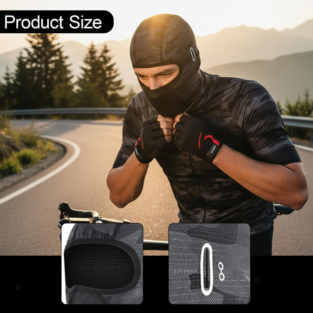 Men's balaclava with sun protection mask, breathable and soft hood, helmet