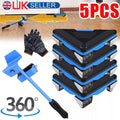 Heavy Duty Furniture Shifter Lifter Wheels Moving Slider Mover Removal Set Tool