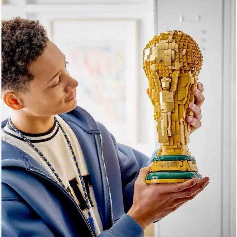 1:1 FIFA World Cup Trophy Building Blocks 36cm Collectible for Soccer Lovers