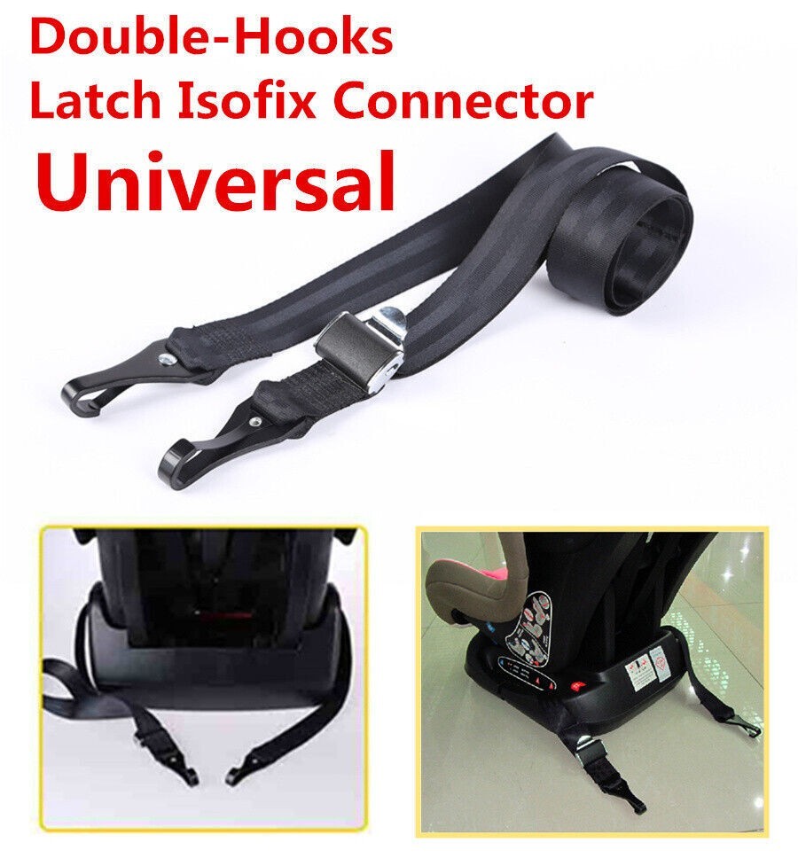 Dual Hooks Isofix Seat Latch Belt Strap For Car Baby Child Safety Seat Connector