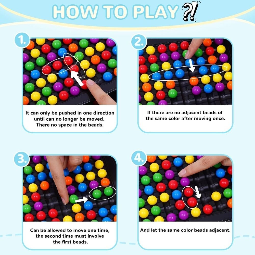 Rainbow Ball Matching Game Interactive Puzzle Board Toy for Kids & Adults