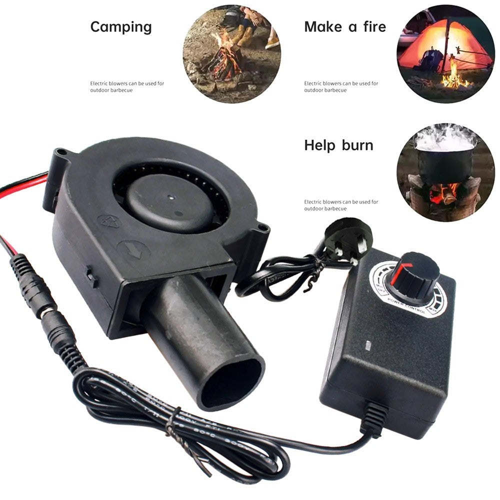 Adjustable 12V 2A Blower fan For BBQ Heater Blower Air blower Cooking Machine UK