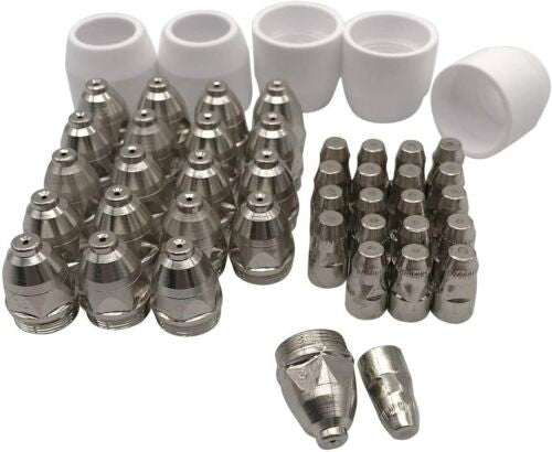 70pcs P80 Plasma Cutter Torch Electrode Cups Tip Welding Consumables