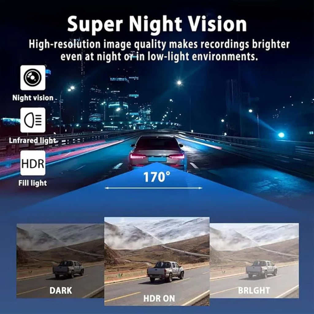 Averyard Dash Cam, Averyard Wire Dashcam, 4 Channel Full View Dashcam System