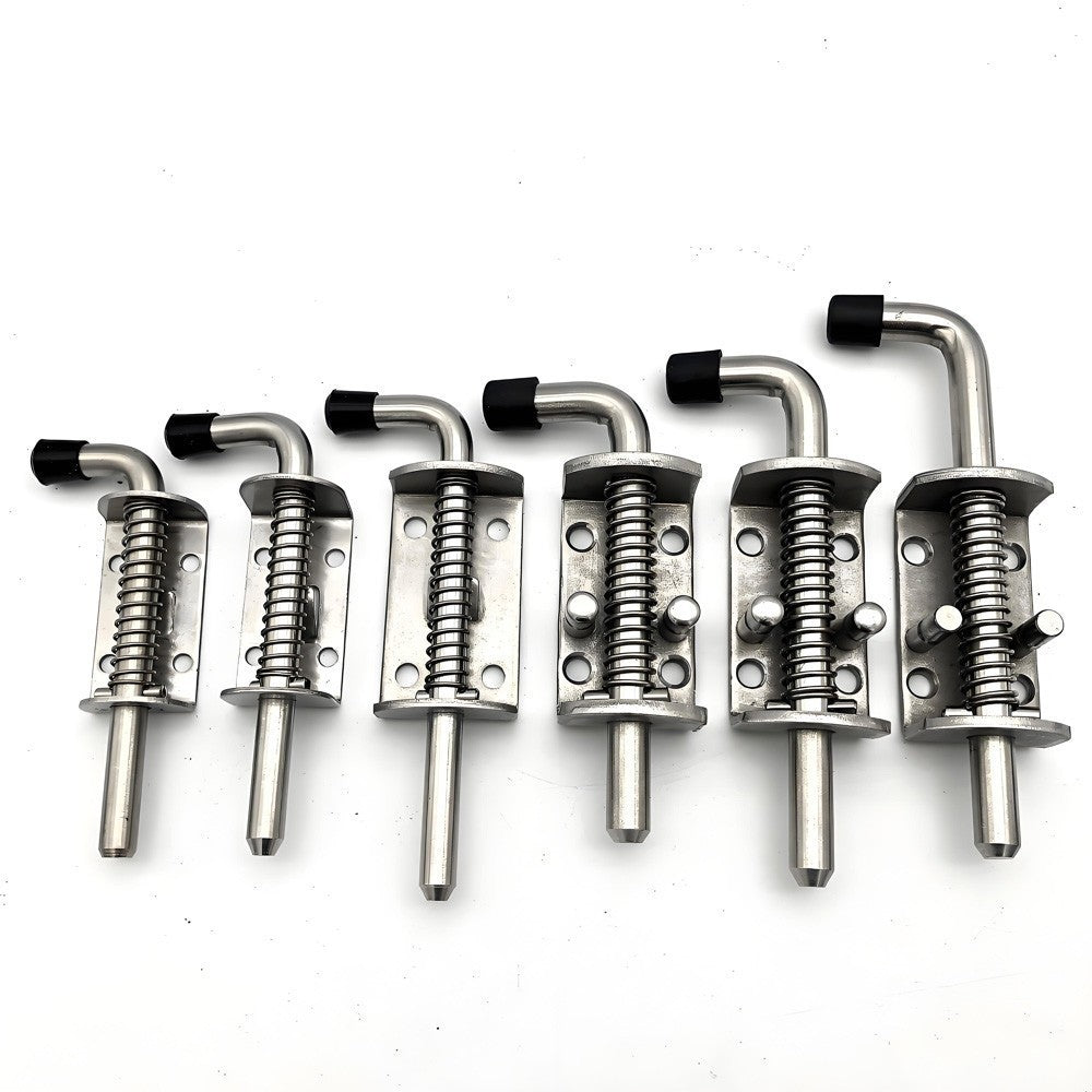 304 Stainless Steel Spring Loaded Heavy Duty Barrel Bolt Metal Lock Door Latch