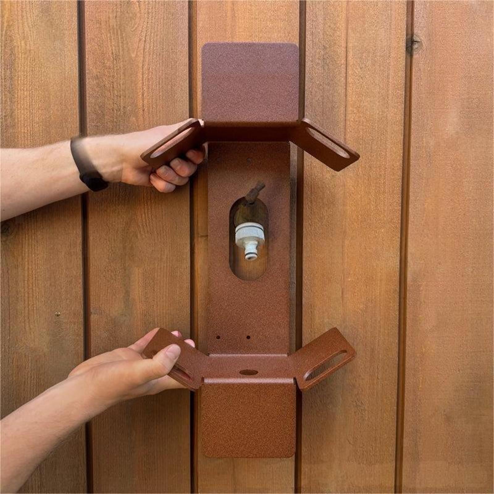 Garden Hose Rack Wall Rack Heavy Duty Metal for Terrace Basement Garage