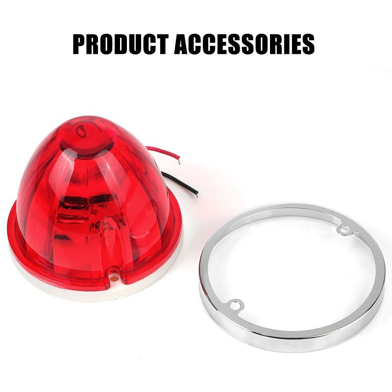 2PCS LED Watermelon Lights Truck Trailer Side Marker Clearance Lamp Turn Signal