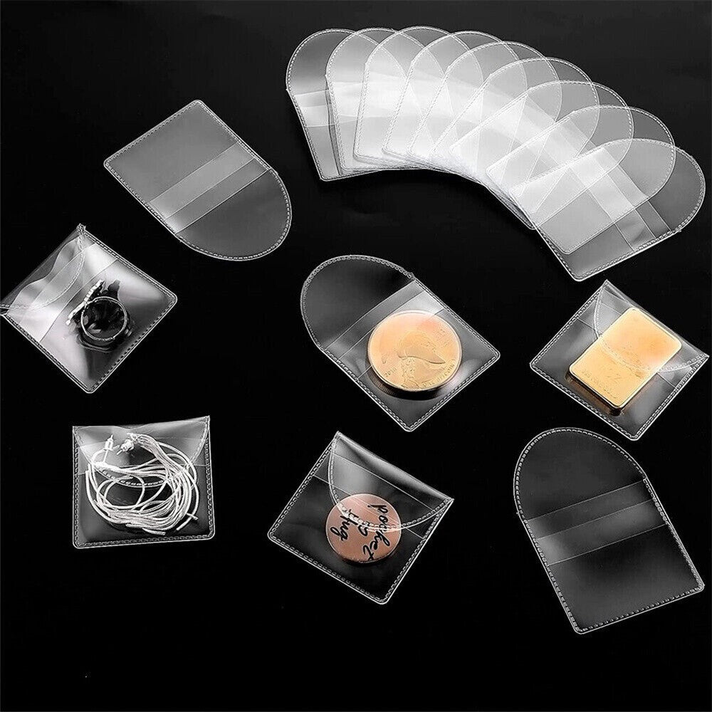 25x Single Pocket Coin Sleeves Holders 2inch Coin Flips Plastic Coin Protector